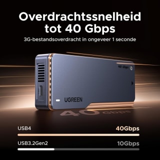 UGREEN 40 Gbps M.2 SSD-behuizing voor €101,44 bij Amazon