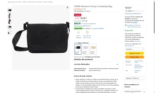 Bolsa Cruzada PUMA Women's Envoy por $415 | Oferta Amazon