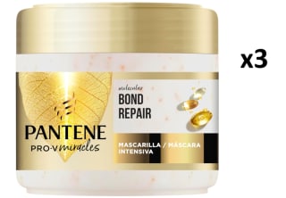 3 Botes de Pantene Molecular Bond Repair Mascarilla Intensiva 300 ml por 14.70€
