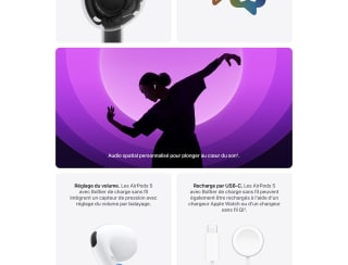 Apple AirPods 5 avec Boîtier de charge sans fil à 154€ chez Amazon