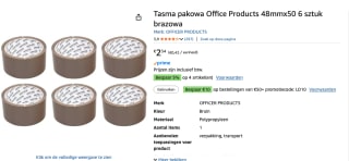 6 Rollen verpakkingstape voor €2,54 bij Amazon