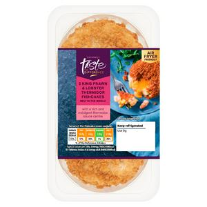 Sainsbury's King Prawn & Lobster Thermidor Fishcakes x2 290g for £1.87 at Sainsbury's