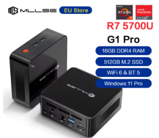 MLLSE G1 Pro Mini PC AMD Ryzen 7 5700U 16GB RAM 512GB SSD por 214.74€