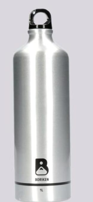 Botella Aluminio Boriken Botella Agua 1L Gris por 2.99€