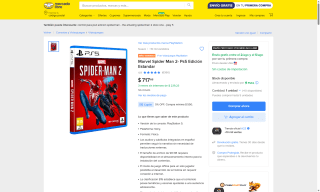 Marvel Spider-Man 2 para PS5 por $645 | Mercado Libre
