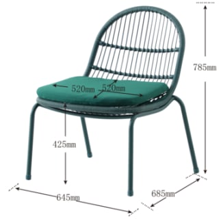 KARWEI fauteuil Indy legergroen metaal voor €21 bij Karwei