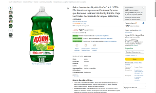 Lavatrastes Axion Limón 1.4L por $37 | Oferta Amazon