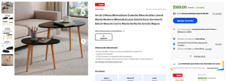 Set 2 Mesas Ovaladas por $369 | Ahorro Bodega Aurrera