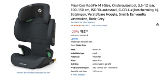 Maxi-Cosi RodiFix M i-Size voor € €92,12 bij Amazon