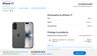 iPhone 17 256GB por $15,724 | MacStore (Banorte)