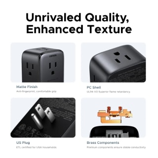 UGREEN Regleta multicontacto 20W (4 AC, 3 USB-A, 1 USB-C) por $62 en AliExpress