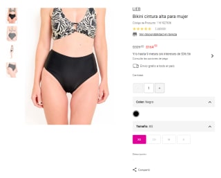Bikini cintura alta por $165 | Liverpool