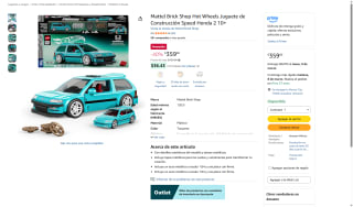 Brick Shop Hot Wheels Honda Civic EF por $359 | Amazon