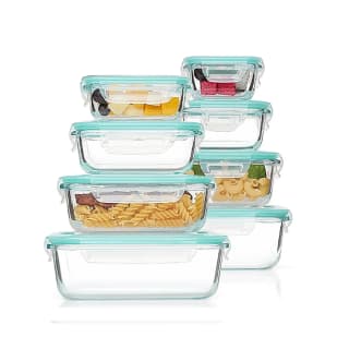 JORDAN&JUDY Rechthoekige borosilicaatglas vershouddozen 8-delige set, voor €13,99