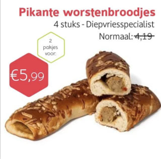 pikante worstebroodjes