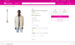 Camisa LEVI'S lino manga larga $500 | Oferta Liverpool