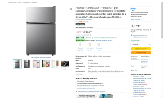 Frigobar Hisense 3.1 Pies por $3,640 | Oferta Amazon