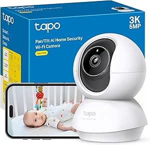 Tapo C230 IA Cámara Vigilancia 360°, 3K 5MP, Alarma Sonora/Luz por 29,99€