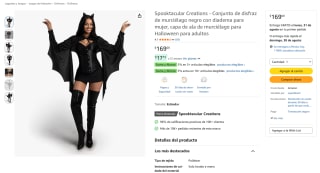 Disfraz de Murciélago para Mujer por $169 en Amazon