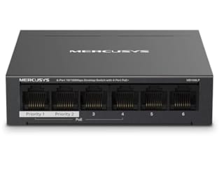Switch Ethernet PoE+, 6 Ports, Mercusys MS106LP, dont 4 ports PoE+ à 19,99€