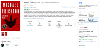 Libro Jurassic Park de Michael Crichton por $395 | Amazon