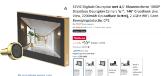 EZVIZ DP2C – Video Deurbel met 4.3” Scherm voor €59,99 bij Amazon