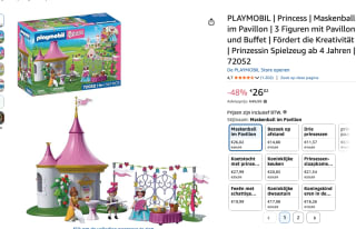 PLAYMOBIL Princess gemaskerd bal in het paviljoen voor €26,02 bij Amazon