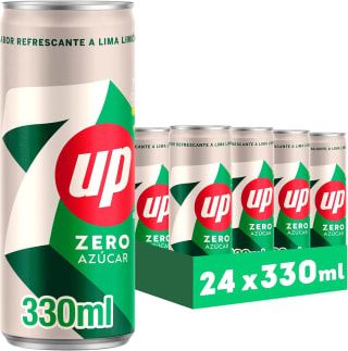 24 latas 7 UP Refresco cero de lima y limón 330 ml por 10.37€