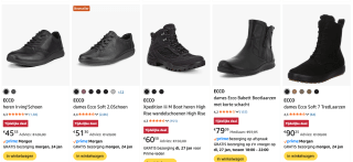 Tot 65% korting op Ecco Heren en Damesschoenen bij Amazon