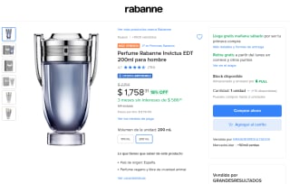 Perfume Invictus 200ml por $1,553 | Mercado Libre