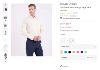Camisas Oscar de la Renta por $479 | Oferta Liverpool