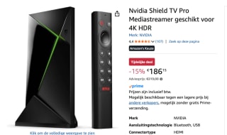Nvidia Shield TV Pro voor €186,15 bij Amazon