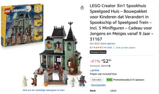 LEGO® Creator 3in1 Spookhuis voor €52,99 bij Amazon
