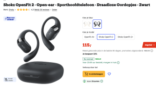 SHOKZ OpenFit 2 Headset voor €115 bij Bol