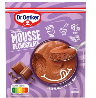 DR. OETKER Preparado de mousse en polvo sabor a chocolate 73 g. por 1€