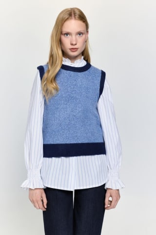 Milano Chaleco de Punto Contraste por 8,99€