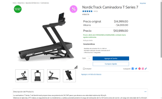 Caminadora NordicTrack T Series 7 por $9,499 | Costco (Banamex)