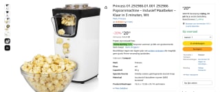 Princess Popcornmachine voor €20,90