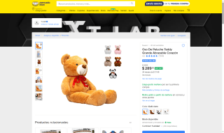 Oso Teddy 80 cm por $290 | Oferta Mercado Libre