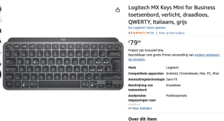 Logitech MX Keys Mini for Business - Toetsenbord voor €79,90 bij Amazon