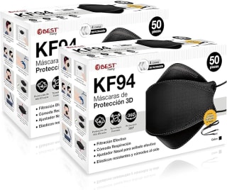 Best Trading 100 cubrebocas KF94 por $142 en Amazon