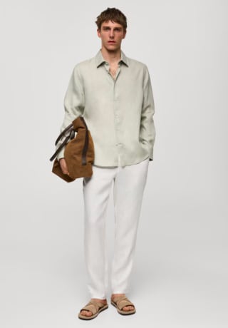 Camisa Mango regular fit 100% lino por 19,99€