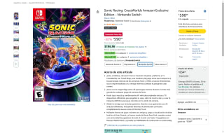 Sonic Crossworlds por $591 | Amazon (Prime)