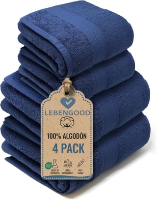 LEBENGOOD Juego de toallas 2x70x140 + 2x50x90 por 20,06€ en Amazon
