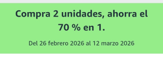 Segunda Unidad al -70% en Alimentación, Belleza y Salud en Amazon.