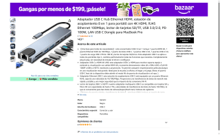 Adaptador USB-C 8 en 1 por $49 | Descuento Amazon