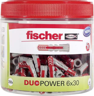 fischer DuoPower 6 x 30 (200 stuks) voor €11,17 bij Amazon
