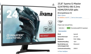 23,8" iiyama G-Master G2470HSU-B6 0.2ms voor €79 bij Amazon