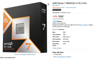 AMD Ryzen 7 9800X3D processor voor €359,20 bij Amazon