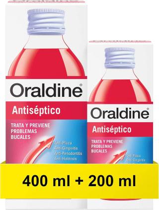 Oraldine Enjuague Bucal Antiséptico (400 ml + 200 ml) por 6,48€